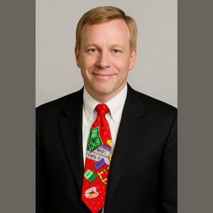 Vintage 1992 Nicole Miller Silk Tie Red Wall Street